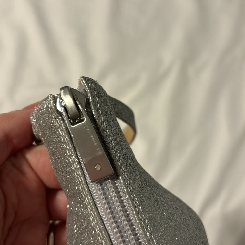 IMAGINE VINCE CAMUTO Pascal2 heeled sandals open toe shoes silver glitter sz 5.5 - Picture 11 of 16